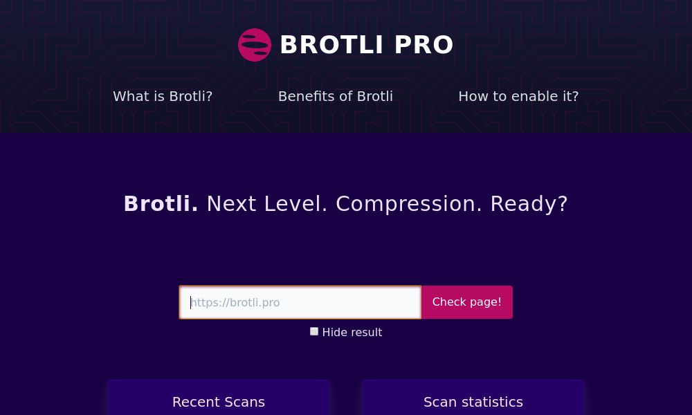 Screenshot of Brotli.Pro