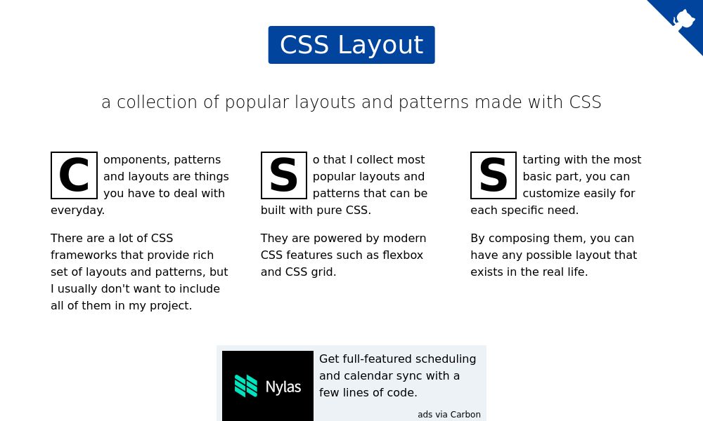Screenshot of CSS Layout