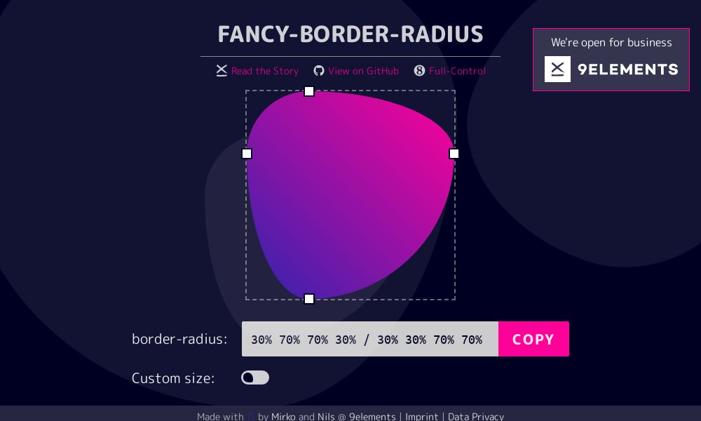 Screenshot of Fancy-Border-Radius