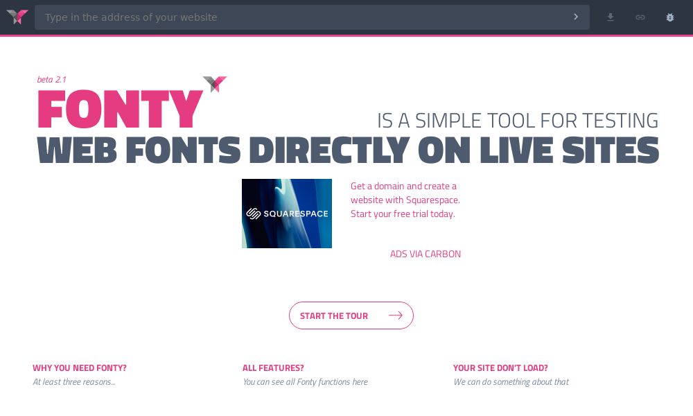Screenshot of Fonty