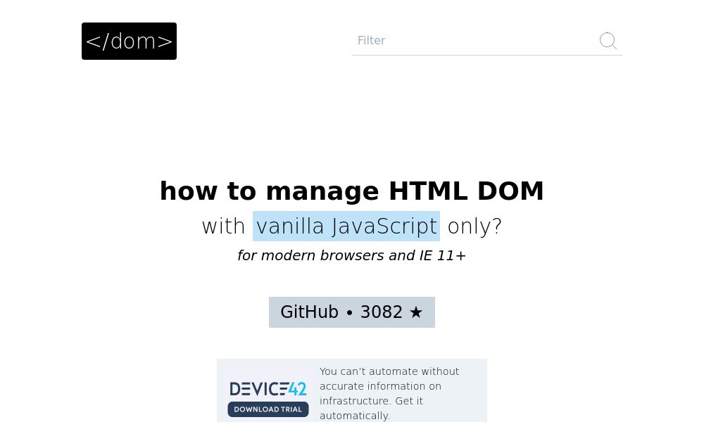 Screenshot of HTML DOM