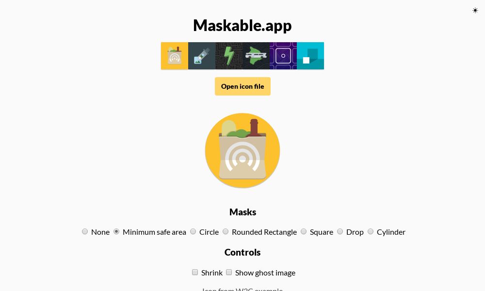 Screenshot of Maskable.app