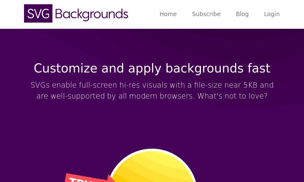 Screenshot of SVG Backgrounds