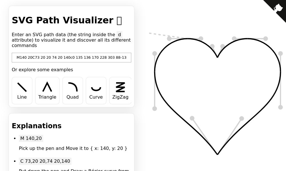 Screenshot of SVG Path Visualizer