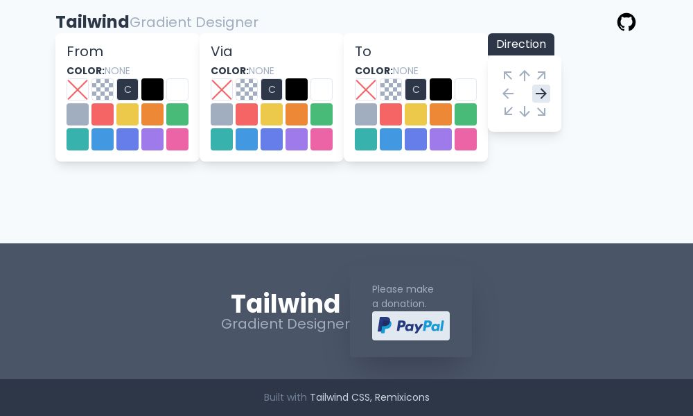 Screenshot of Tailwind Gradient Designer